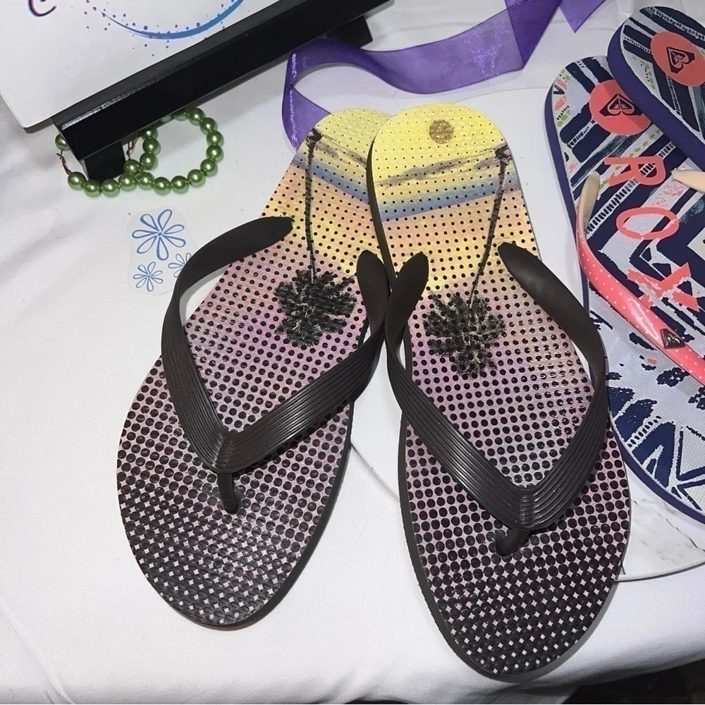 Roxy Flip Flop Thong Sandals Size 10
